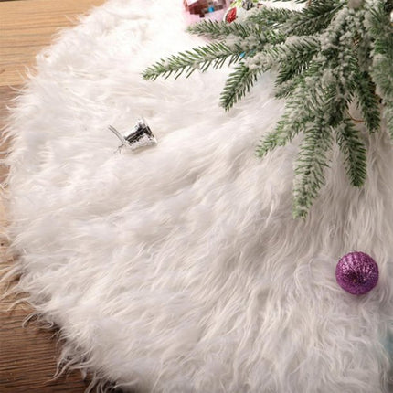 30 Inch Christmas Tree Plush Skirt/base Decoration for Merry Christmas Party Faux Fur Christmas Tree Skirt Decorations