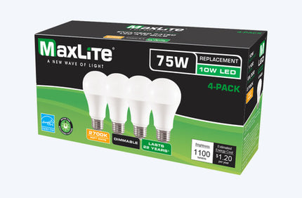 MaxLite 75W Replacement Bulbs 4 PAck
