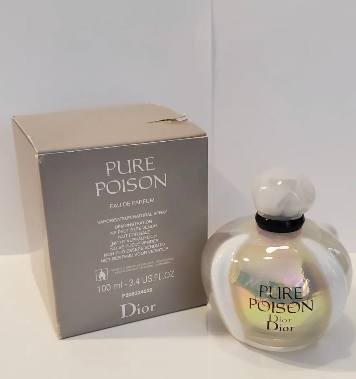 CHRISTIAN DIOR PURE Poison Eau De Parfum Spray 3.4 Oz / 100 Ml No