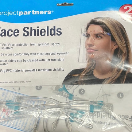 Project Partners Face Shields (x2 Pack) Anti-Fogging with Certification