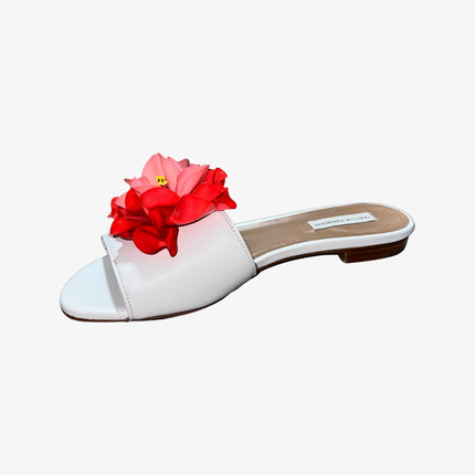 Tabitha Simmons Rose White Nappa/Pink Red Flow